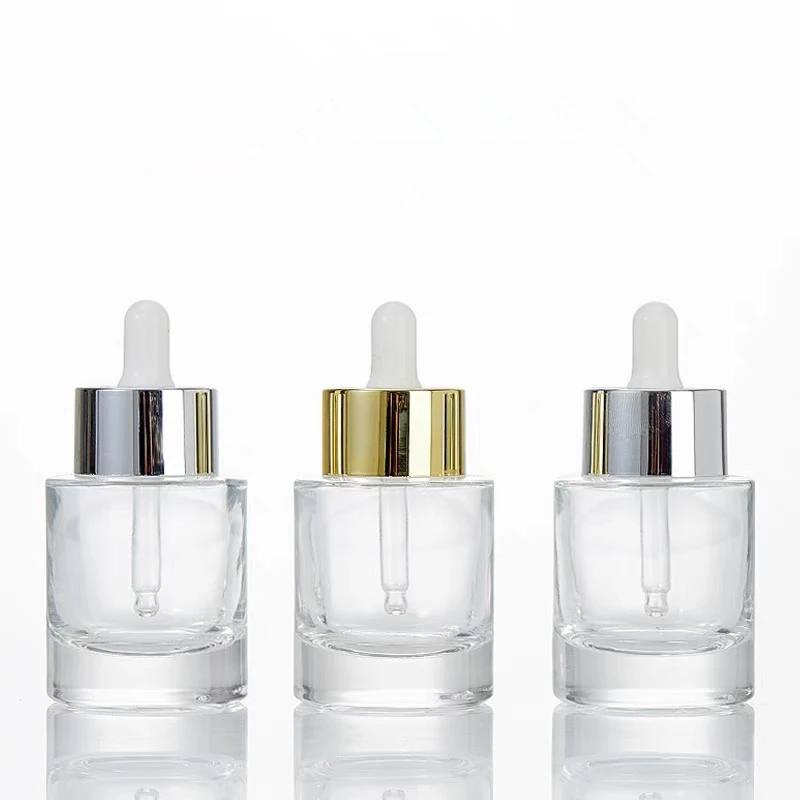 50pcs 40ml Thick Clear Glass Essential Oils Serum Bottle with Dropper Pipette Perfume Aromatherapy Refillable Bottles