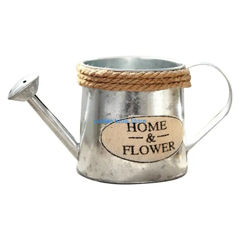

50LB Metal Bucket Rustic Planter Plant Pots Vintage Farmhouse Flower Holder Decor