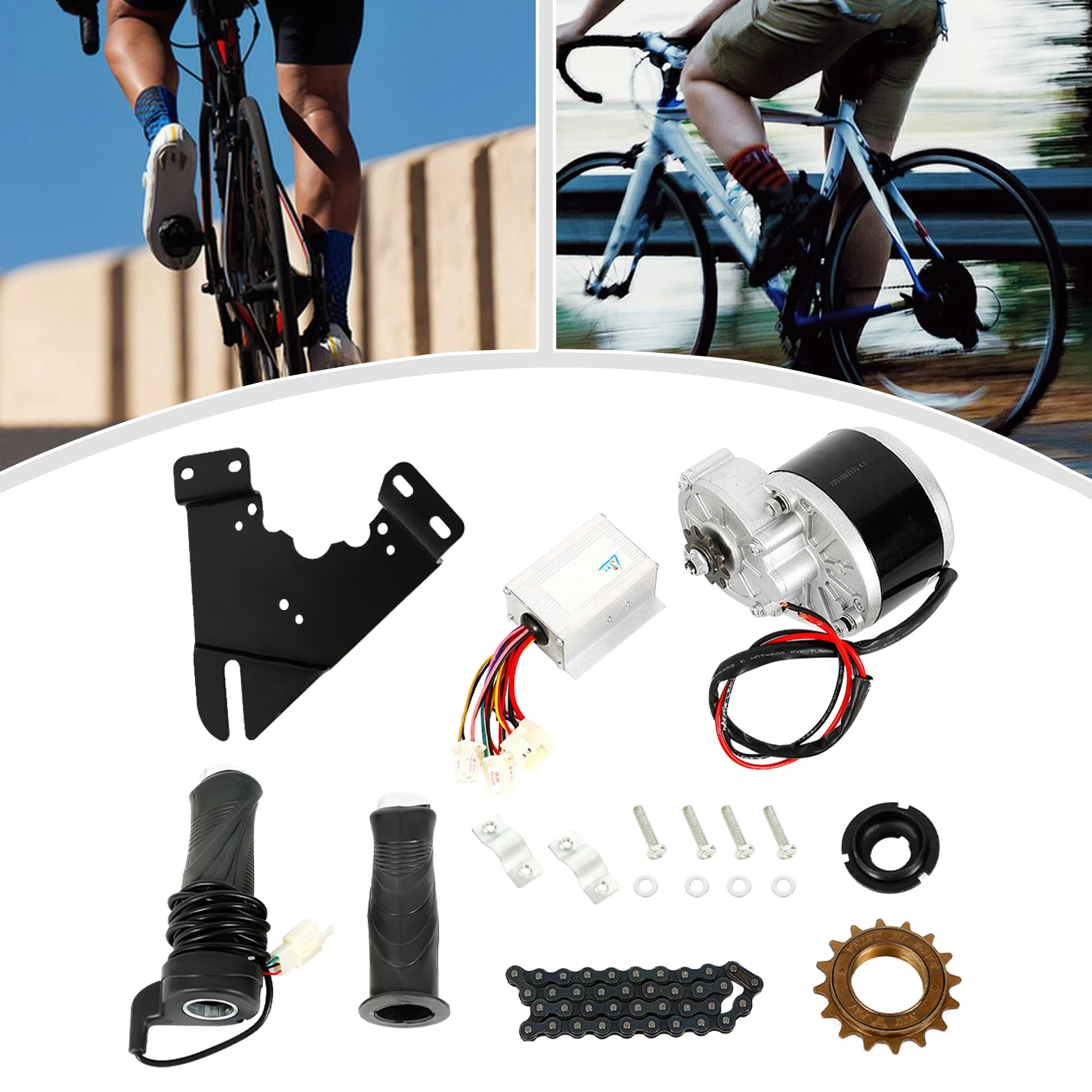 24V 250W DC Brushed Motor E‑Bike Conversion Kit 38‑Section Chain 16T Flywheel for Electric Bicycle Scooter DIY Modification view 7