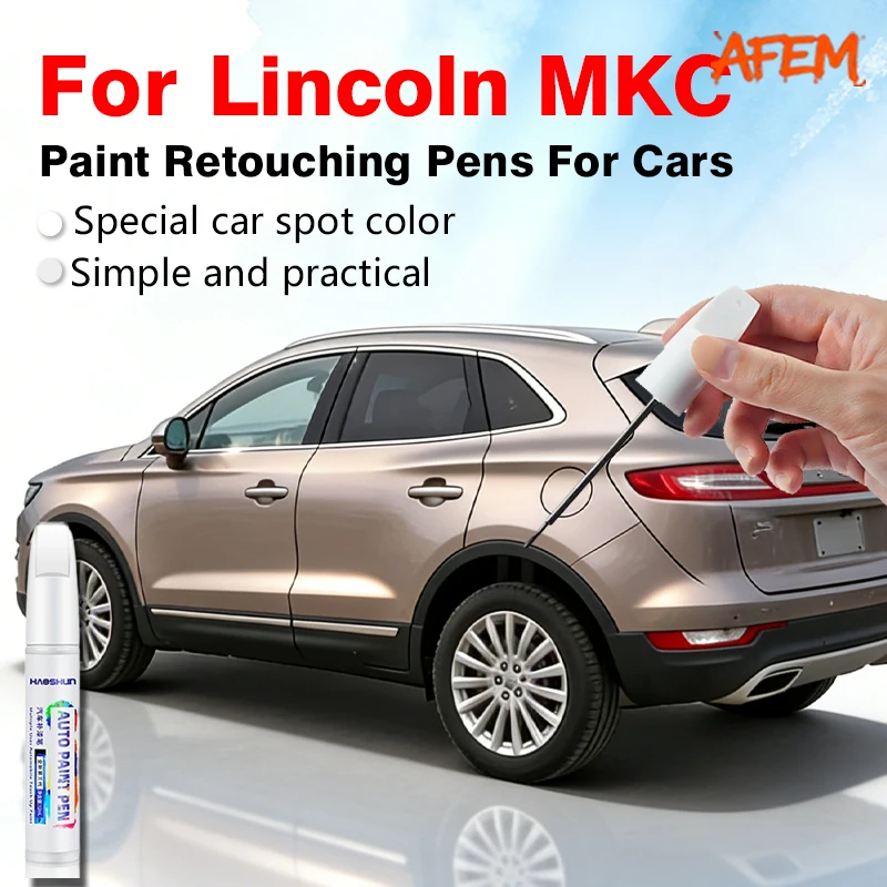 For Lincoln MKC Touch-Up Paint Pen Car Scratch Repair Paint Protection & Clear Coat Gloss Finish Rational Black Lightning White