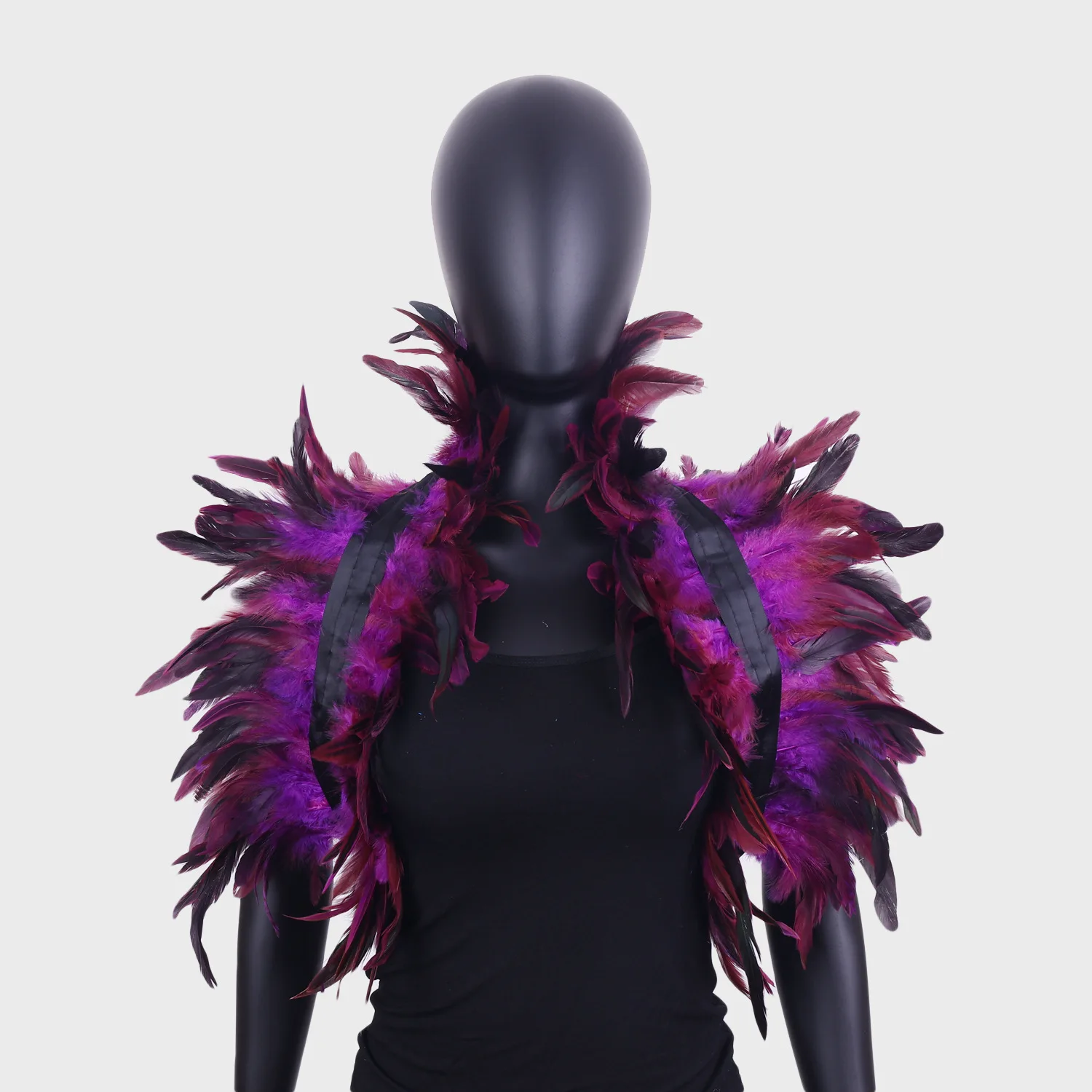

Halloween Carnival Dress Up Feather Shawl Cloak Performance Dance Party Feather Vest Fake Collar Scarf Feather Cloak