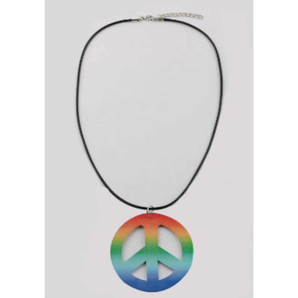 

PESENAR 60's Costume Costume Peace Time Necklace