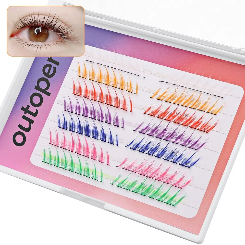 

Colorful Extensions Colored Lashes Mixed Colors DIY Cluster Eyelashes Wispy Individual DIY Lashes Salon