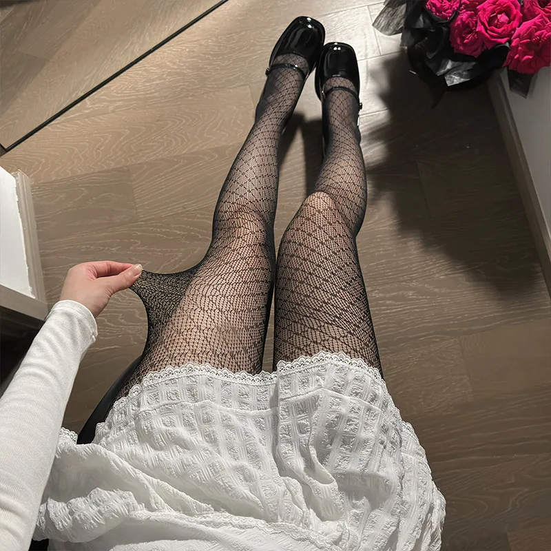 Lingge pantyhose sexy stockings spicy girl pure desire to appear thin fishing net socks Women's Halloween costumes Sex shop xxx