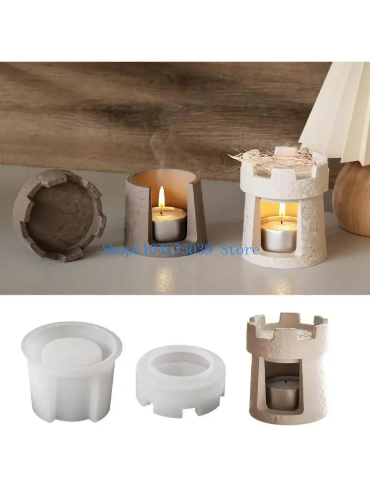 

5asd High Temperature Resistant Silicone Mold Castles Holder Mold Diffuser Burners Molds Silicone Resin Mold for Craft