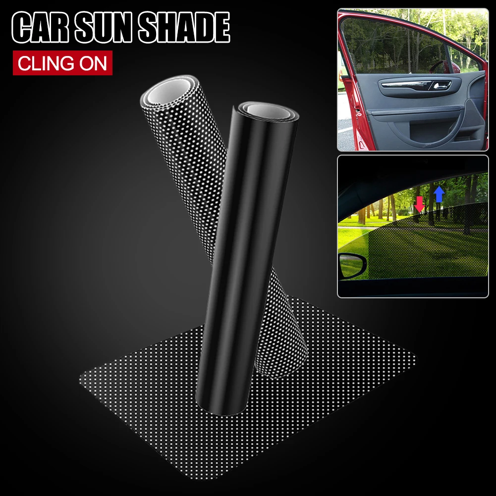 Car Window Tint Sun Shade Privacy Protection PVC Window Film Windshield Front Rear Windows Black Solar Film Sun UV Protection