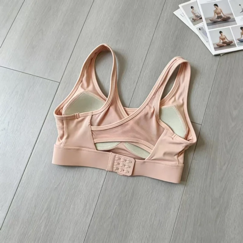 High Support Shockproof Sports Bra Women One‑piece Molded Cup Beauty Back Vest Workout Pilates Running Yoga Fitness Top 6