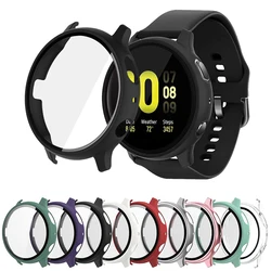 Glass+Case for Samsung Galaxy watch active 2 44mm 40mm All-Around cover bumper+Screen Protector film correa active2 44 mm 40 mm