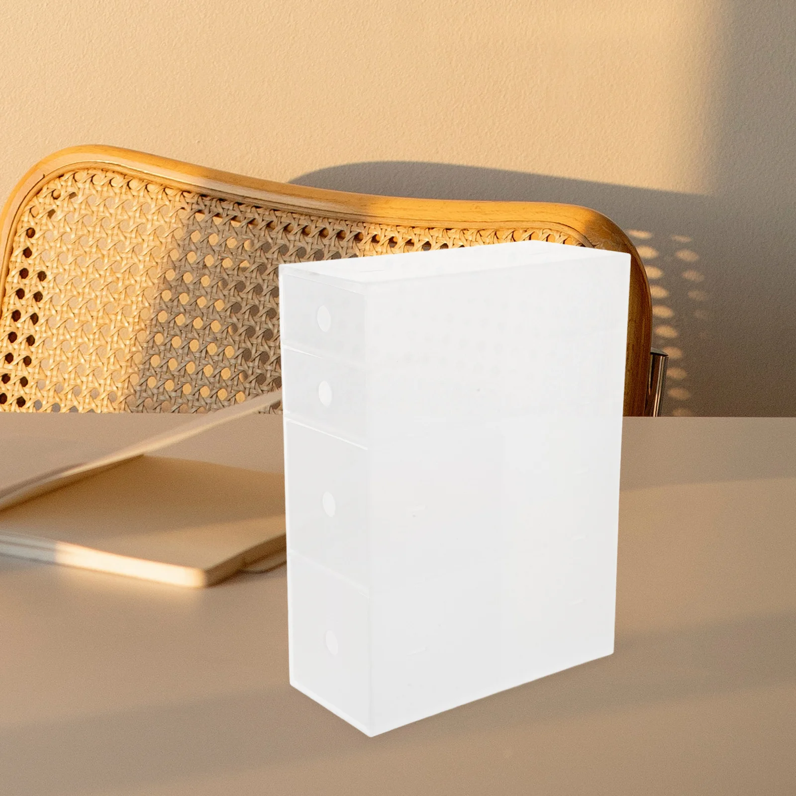 

Desktop Multi-Compartment Plastic Drawer Organizer Small Portable Storage Cabinet Compact Plastic Storage Box for Cosmetics