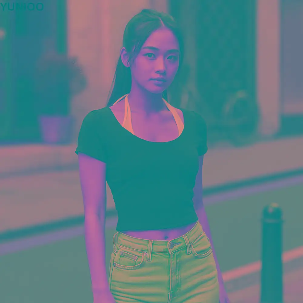 

Y2K Поддельный топ из двух предметов в стиле Spicy Girl, нижняя рубашка, тонкий укороченный топ с лямкой на шее, женские шикарные футболки с короткими рукавами, уличная одежда