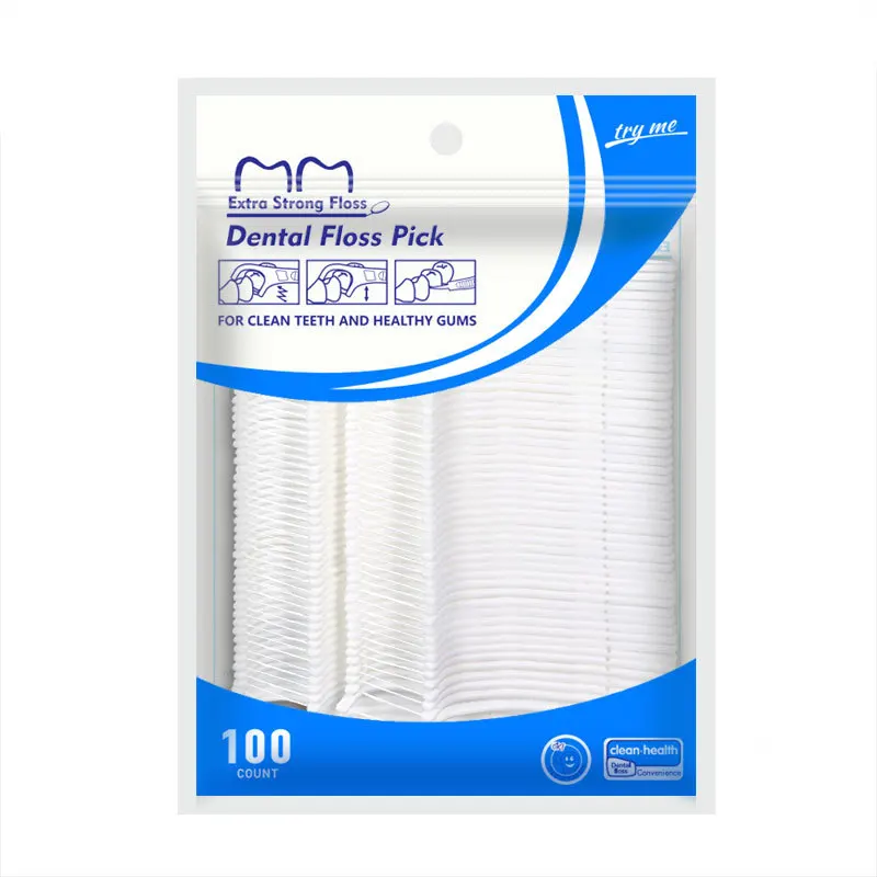100PCS Dental Floss Dental Floss Picks Clean Between Teeth Interdental Brush Toothpick Floss Picks Oral Hygiene Care
