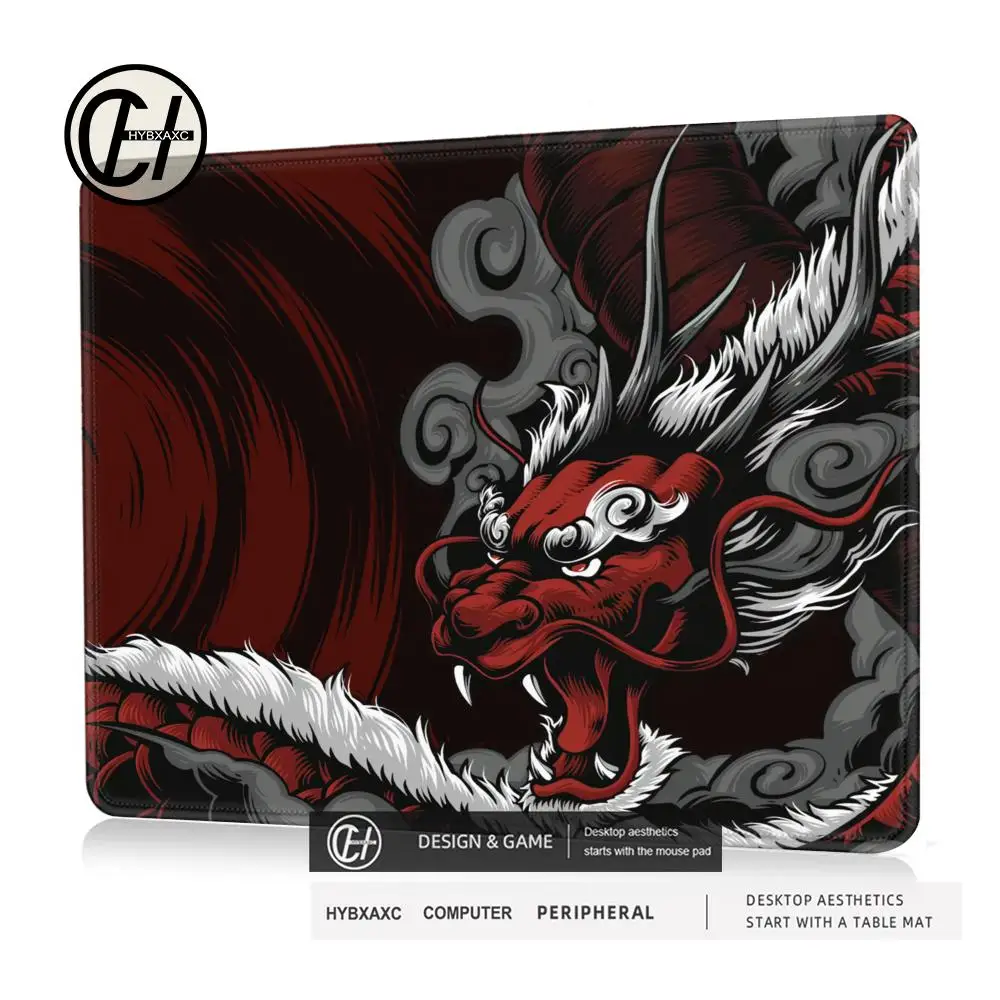 

45x40 Mouse Pads Cute Desk Mats Chinese Red Dragon Gaming Accessories Mouse Mat Gamer Surface for Computer Mouse