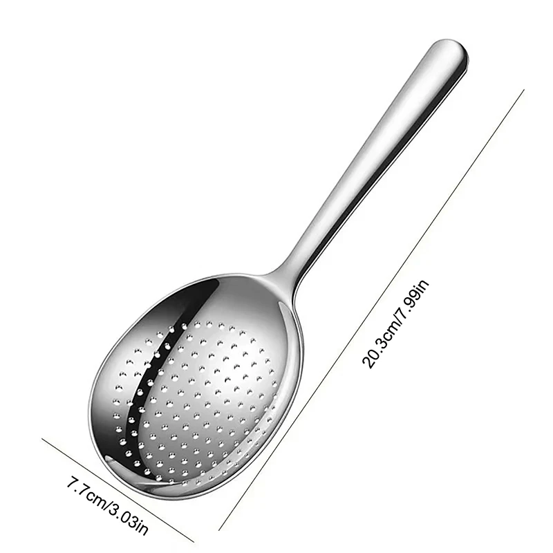 Louches en acier inoxydable pour servir la soupe, cuillère de service pour riz, trou de vidange, poignée isolée thermiquement, ustensiles de cuisine pour 03 utilisation