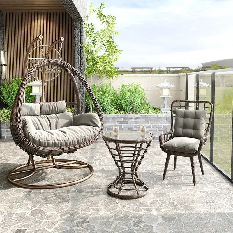 Indoor Home Outdoor Double Hanging Chair, Swing Balcony Cradle Chair Internet celebrity Bird's Nest Lazy Cradle Chair