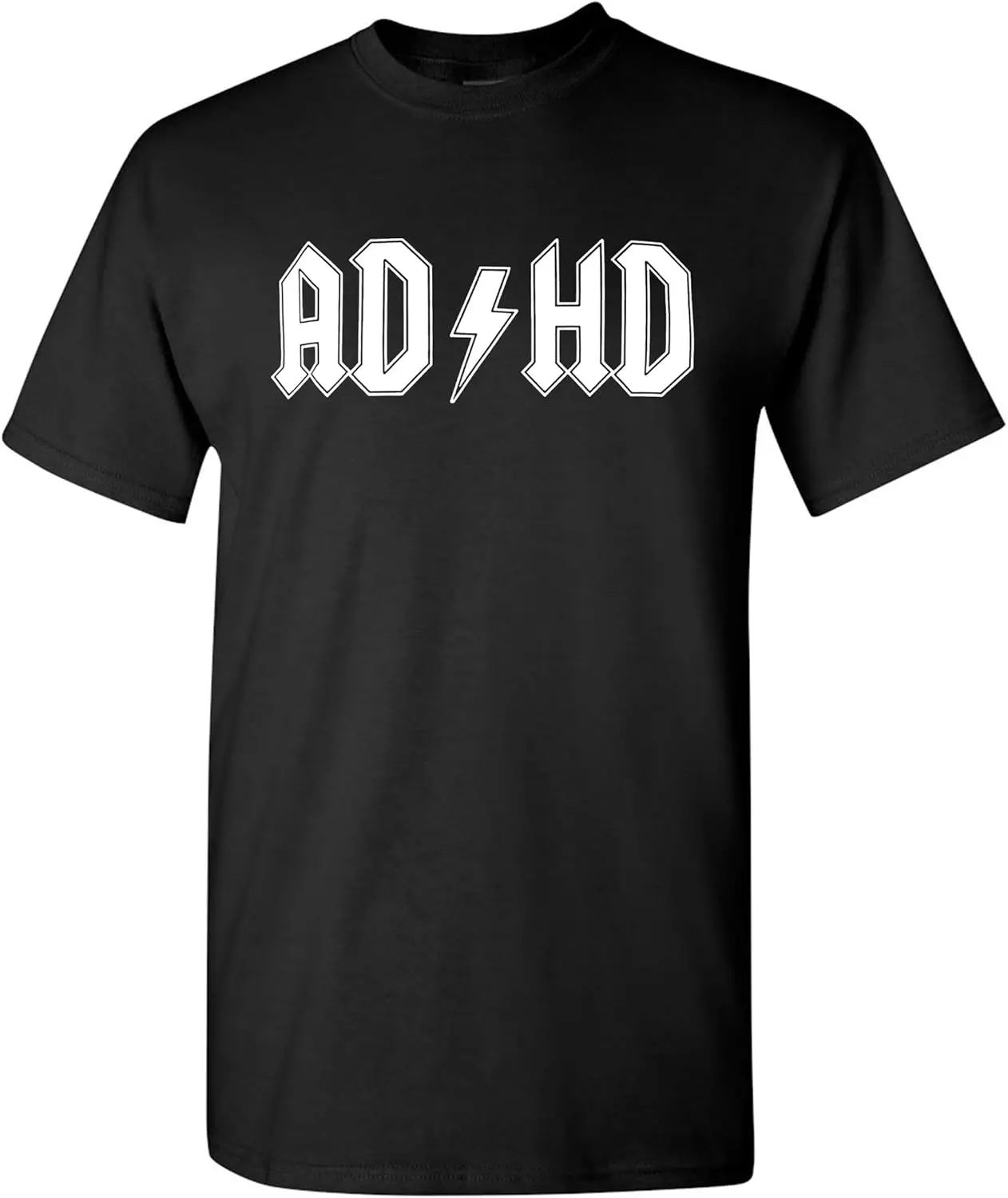 AD/HD ADHD Disorder Attention Deficit Hyper Joke Funny Adult T-Shirt Tee,Leisure and comfortable