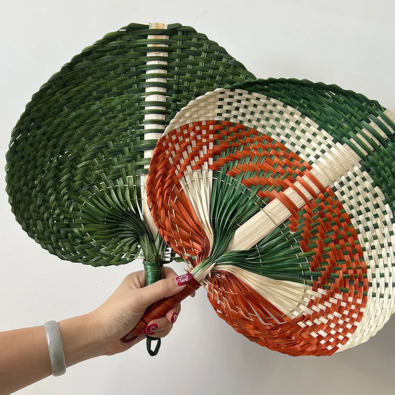 Bamboo Fan Lightweight Cooling Handwoven Fan Bamboo For Living Room Home Decor Room Cooling Decorative Fans