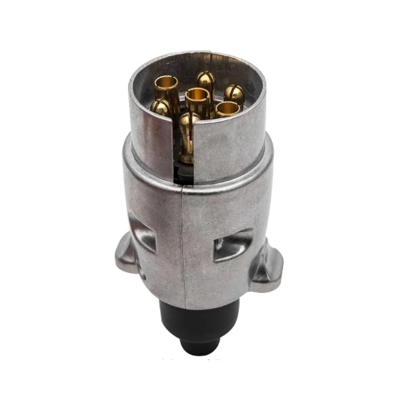 Car Trailer Adaptor 7 Pin Flat Male Plug To 7 Pin Large Round Female Socket Universal For RV Camper Car Accessories