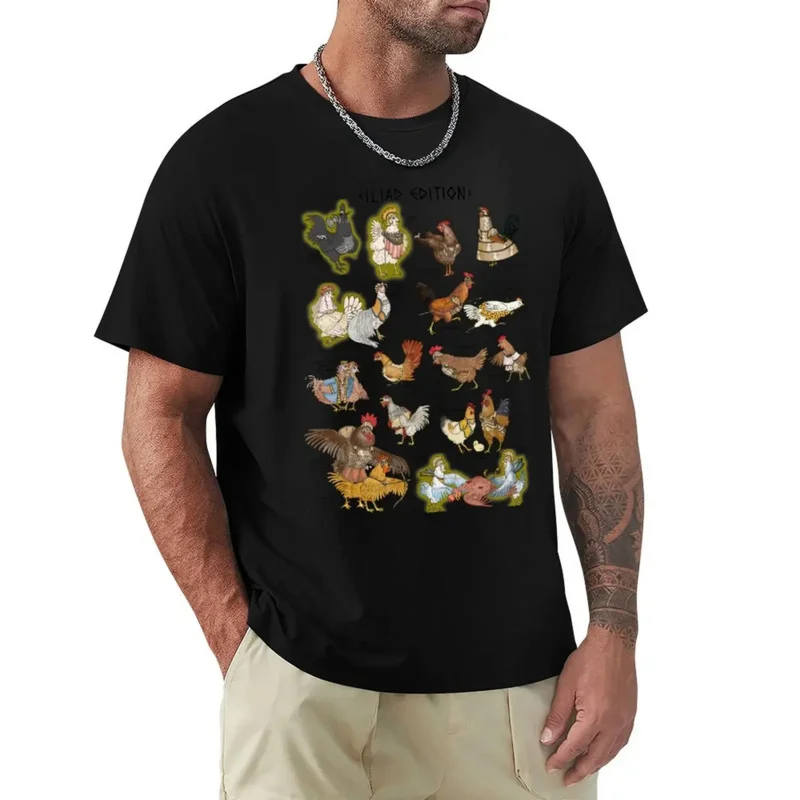 Greek Myth Chickens - COLOUR Iliad Edition (no background) T-Shirt animal prinfor boys sports fans for a boy t shirt men