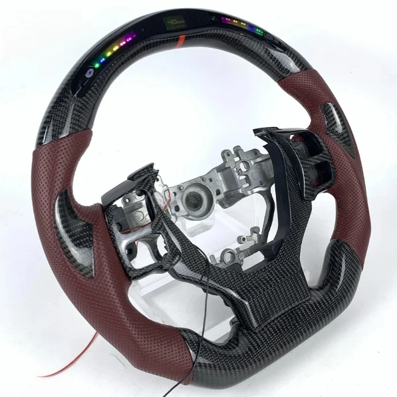 LED Carbon Fiber Sports Steering Wheel for Lexus IS LS NX GX RCF ES200 RX300 IS300 IS350 CT200 IS250 RCF GCF Car Steering Wheel