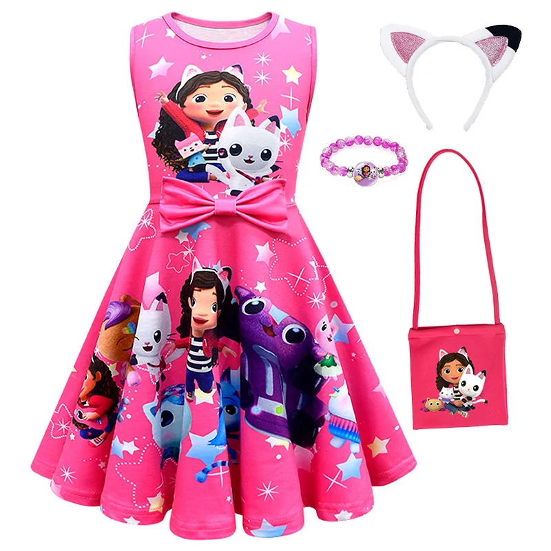 

Gabby's Dollhouse Fashion Kids Cosplay Clothes Summer Gabby Cats Girls Princess Dresses For Halloween Party Birthday Costume