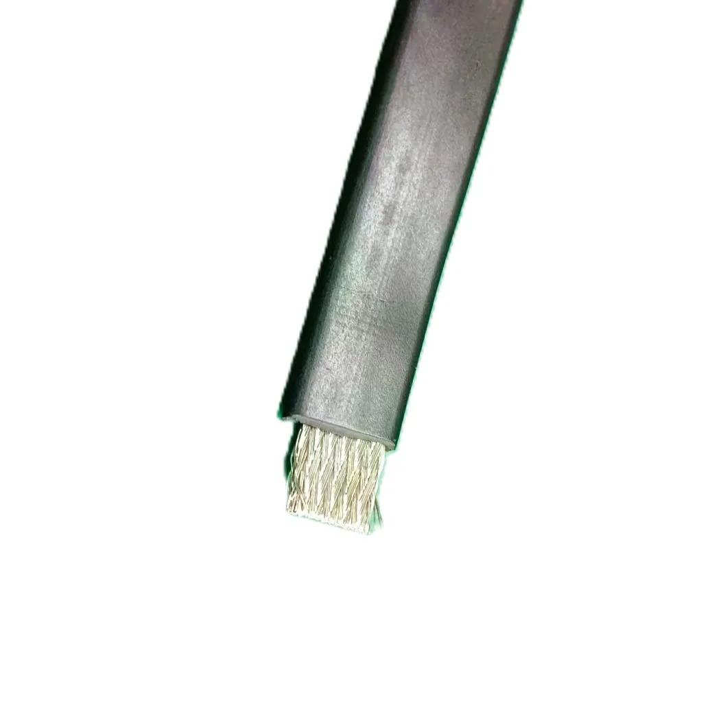 PVC Insulated Tinned Copper Braided Flat Wire 4/6/8mm² Spec, Flexible Cable Raw Accessories for Custom Solar Panel Extension Cor