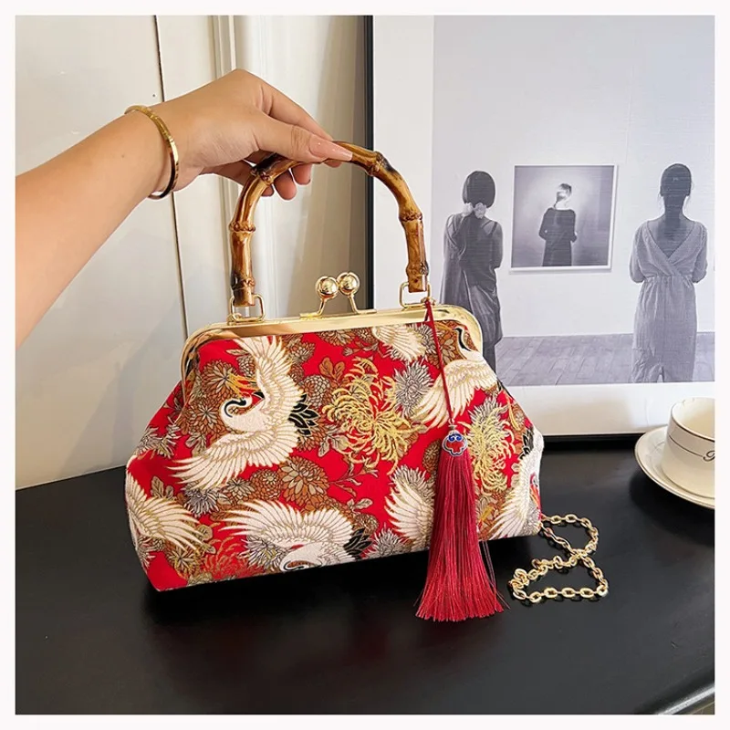 

Luxury Evening Clutch Bag For Women Bride Wedding Clutch Purse Chain Shoulder Bags Small Party Handbag Rattan Handle Handle Tote