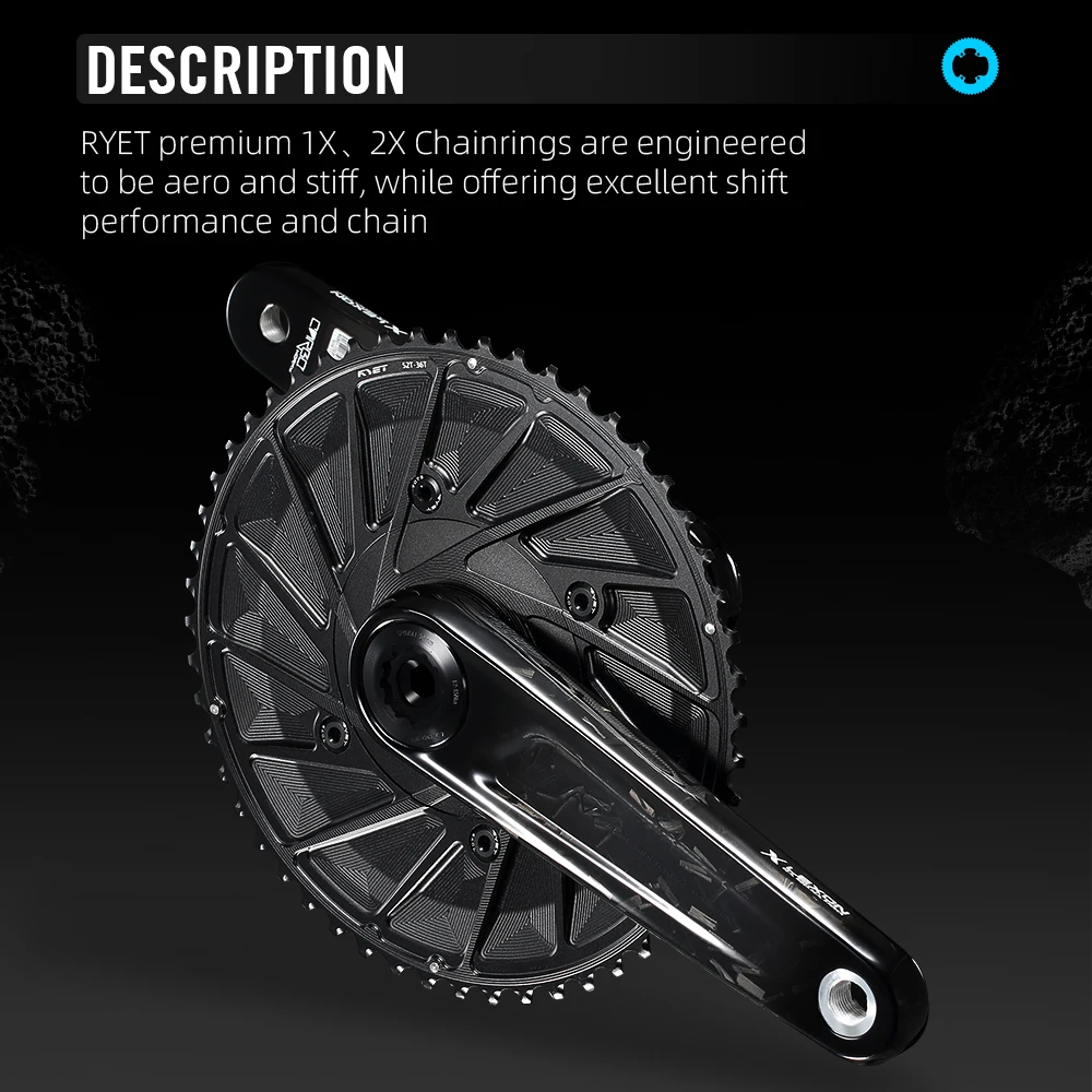 2025 LEXON フルカーボンロードクランクセット 自転車クランク 325g