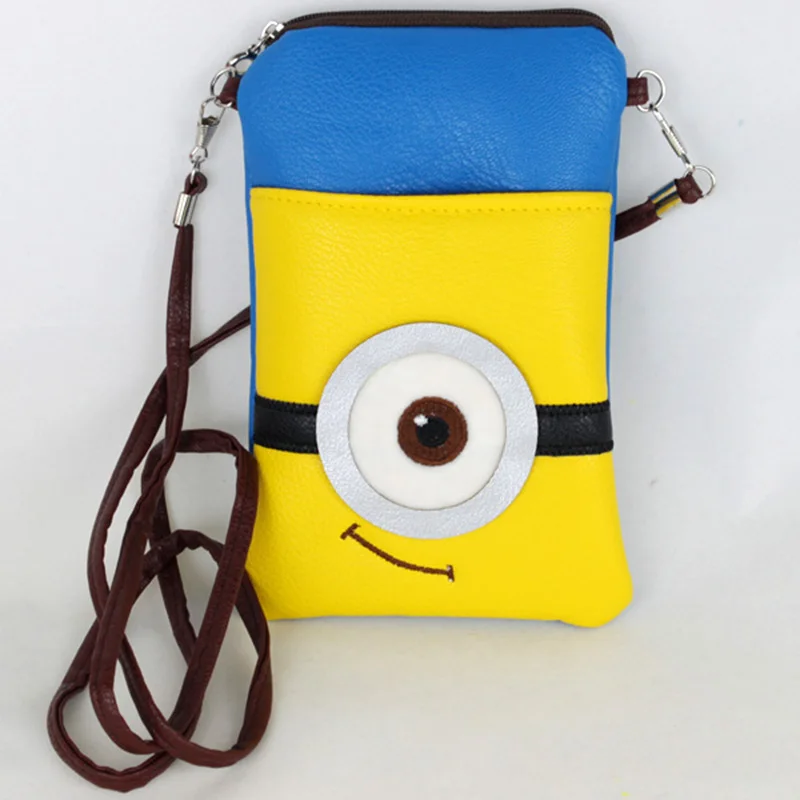 

Despicable Me Minion Stuart 7" Shoulder Bag , Minions Cartoon Game Satchel Coin Pocket Purse change bags