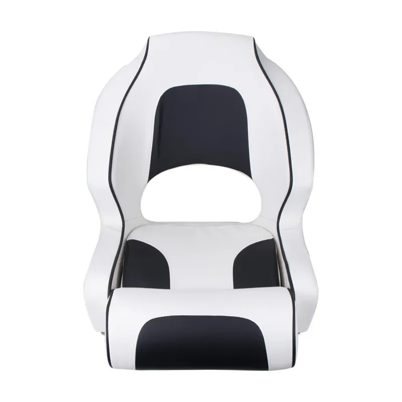 Luxury Yacht Chair Marine Boat Seat Waterproof Leather Folding Leg Support Aluminum Fishing Driving Seat for Fiberglass