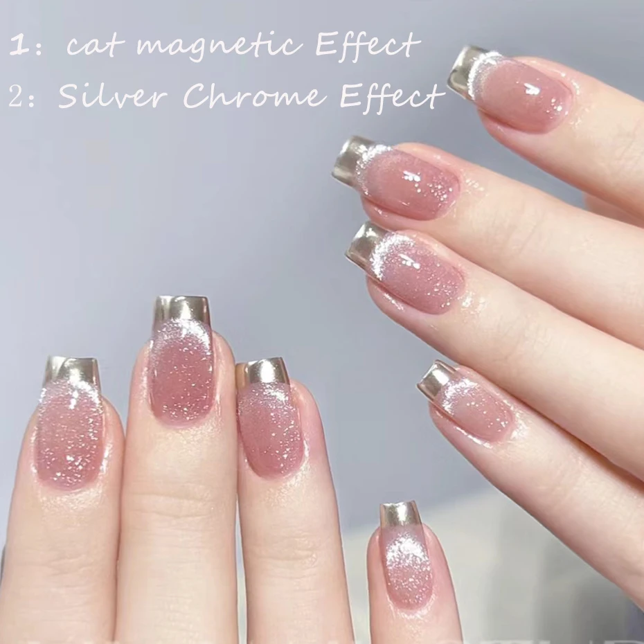 Aurora Cat Magnetic Nail Powder Chrome Pigment Metallic Rubbing Dust Chameleon Effect Nail Art Glitter Manicure Decoration