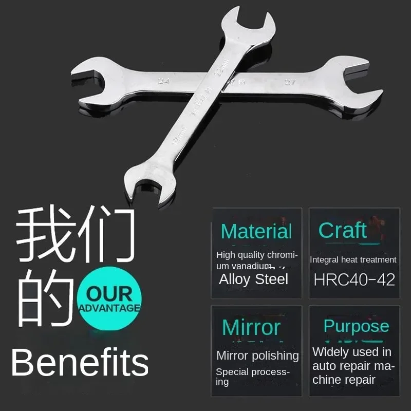 Open End Wrench Tool  6 7 8 9 10 11 12 13 14 17 18 19 22 24 27 30 32 mm Combination Wrench Hex Spanner Wrench For Hex Nuts