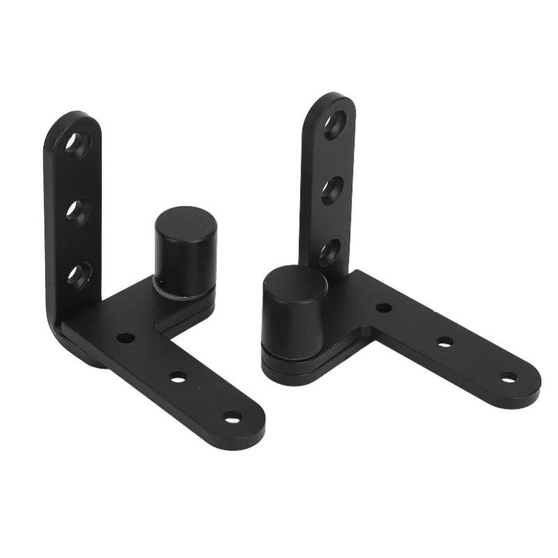 Left Right Door Hinge Kit Stainless Steel 130LBS 270 Degree Rotating Door Hinge Set For Cabinets Gates Black