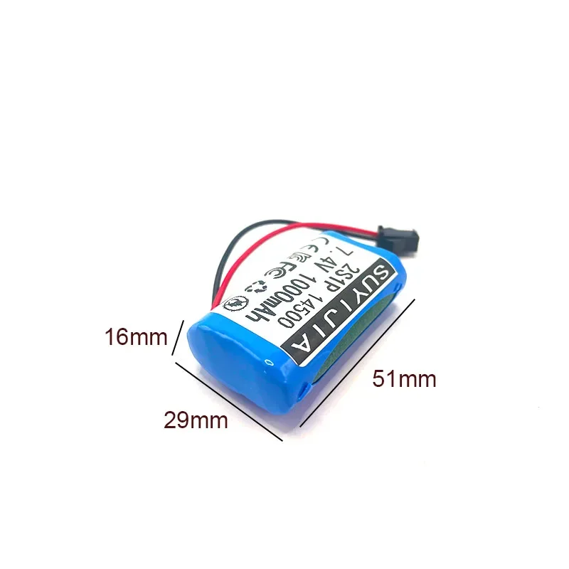 14500 2S1P 7.4V 1000mAh with BMS Lithium Ion Battery for Toy Remote Control Cars Singing Machines Radios Small Speakers