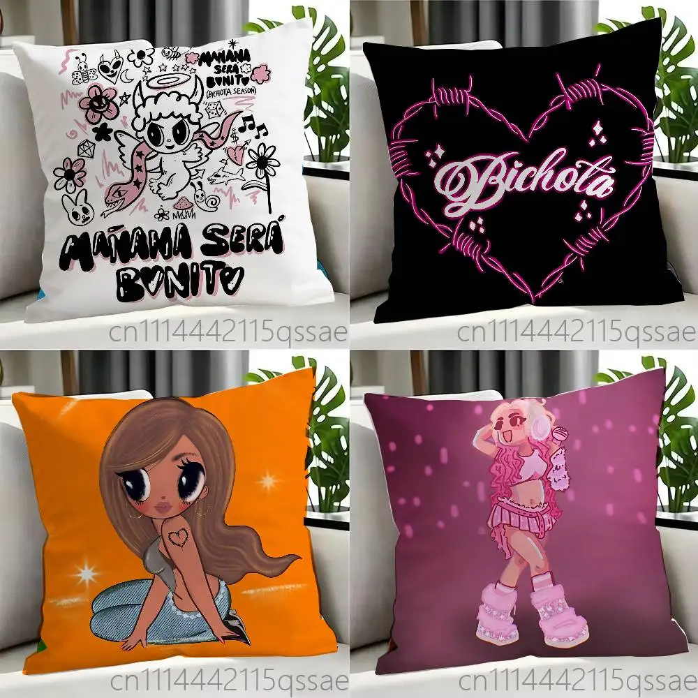 For No Me Arrepiento de Sentir Tanto Karol G Pillow cases Organic Linen Pillow Case Double-Sided Print Cushion Cover for Sofa