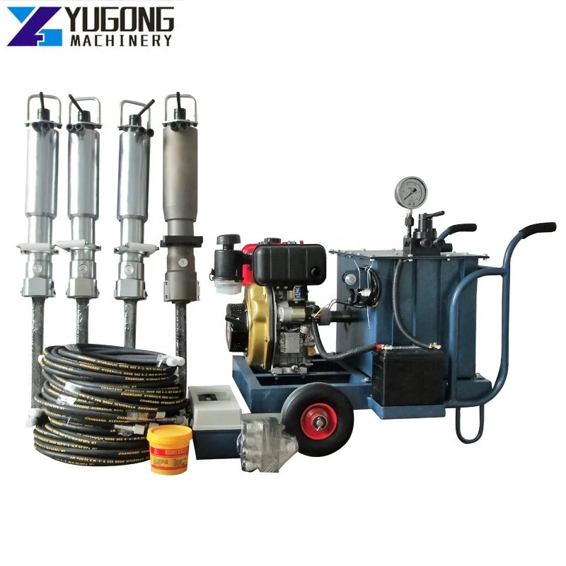 YG Best Diesel Hydraulic Rock Concrete Splitters Electric Gasoline Hydraulic Rock Splitter with Steel Aluminum Guns Rock Drill