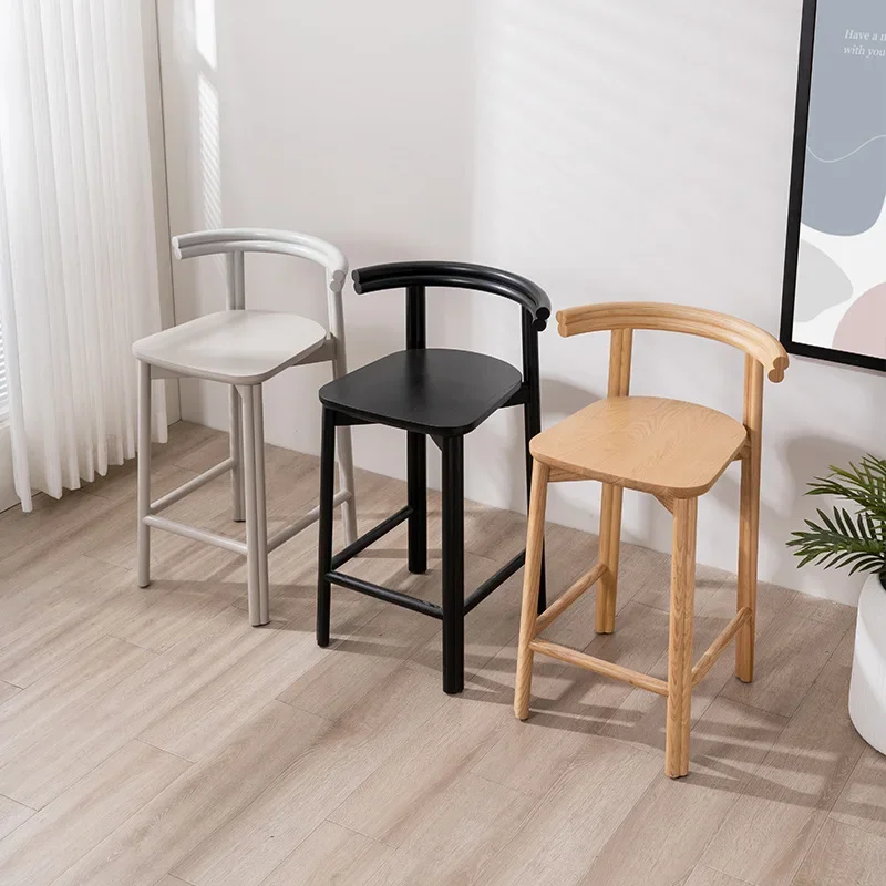 เก้าอี้ทานอาหารไม้เนื้อแข็ง ร้านอาหารอิตาเลียน โรงแรมบีแอนด์บี เก้าอี้ไม้แอชสีดำ