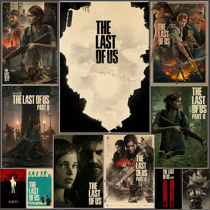 Buy Three Get Four The Last of Us Posters Retro Game Kraft Paper Sticker DIY Vintage Room Bar Cafe Decor Gift Art Wall Paintings