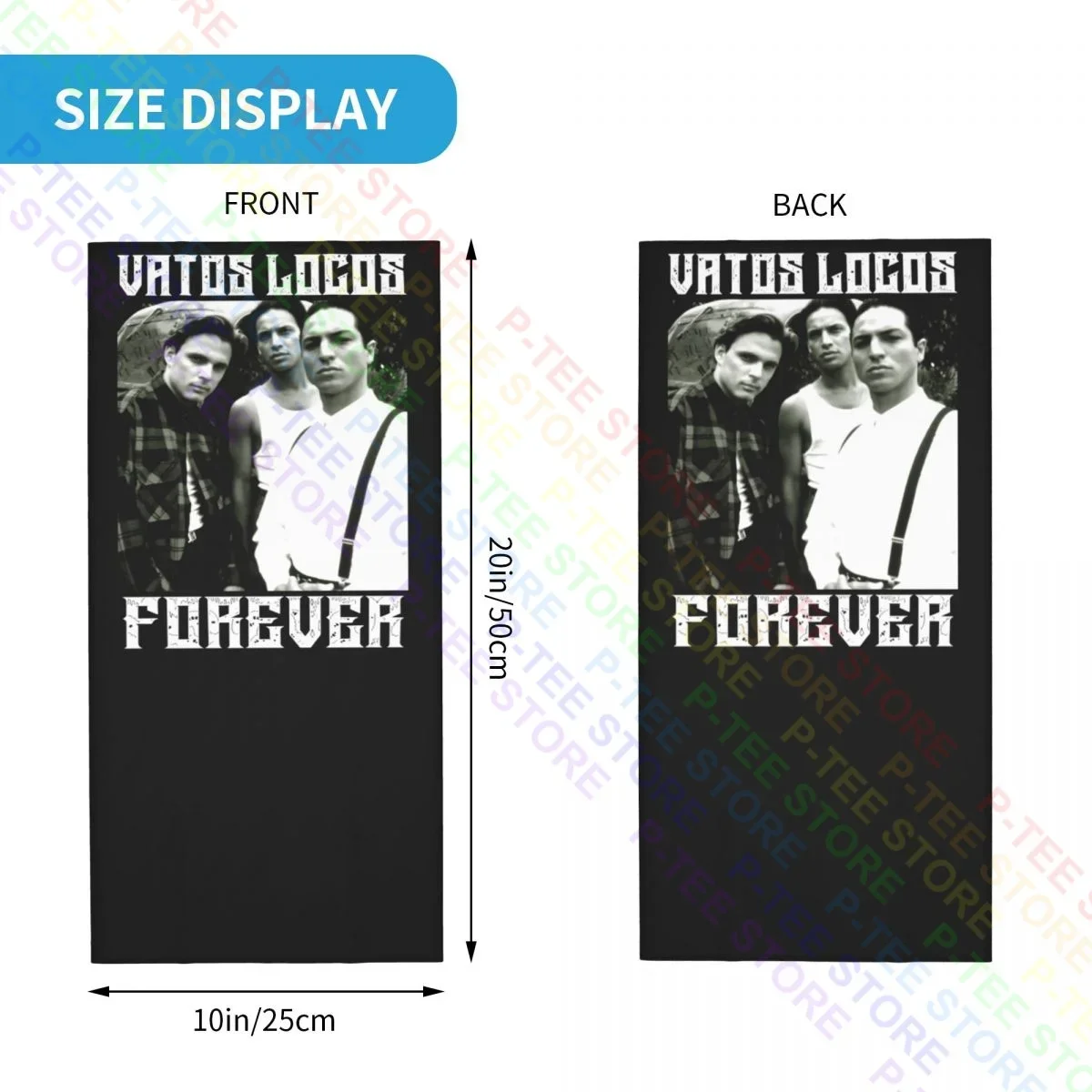 Vatos Locos Forever Neck Gaiter, Lenço Bandana, Máscara Facial, Limite Pela Honra, Secagem Rápida, Sangue no Sangue para Fora