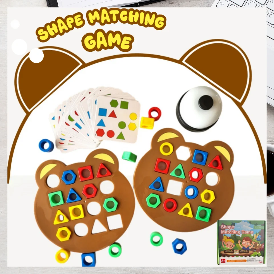 Children Matching Puzzle Toys Colors Geometric Shape Jigsaw Board Games Early Educational Interaction Toys For Kids Gifts