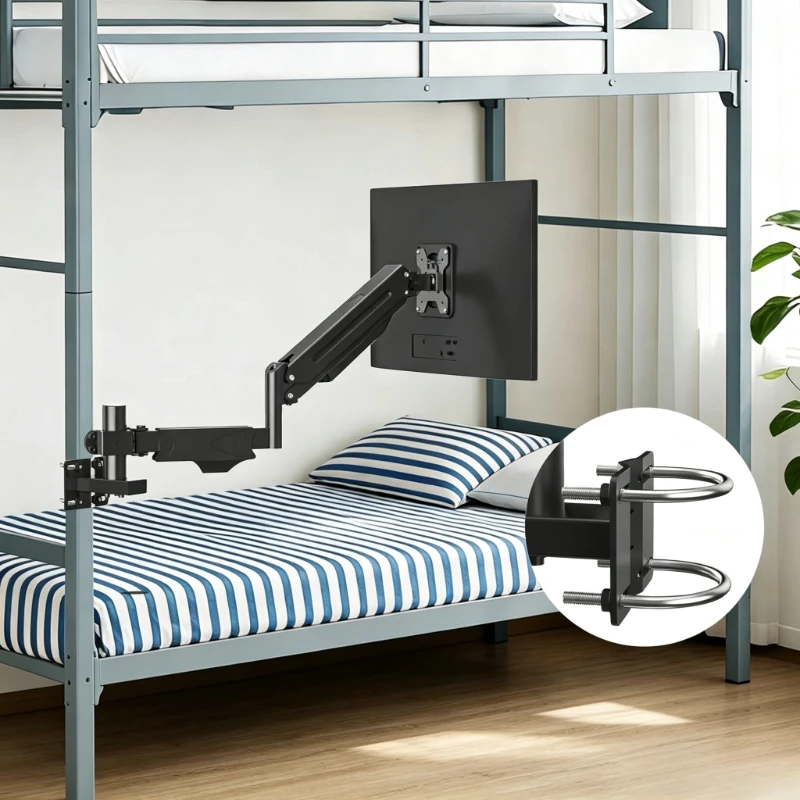 Rotatable Monitor Arm Adjustable Clip-on Monitors Arms Bracket Computer Screen Storage Arm Support Household Monitor Organizer