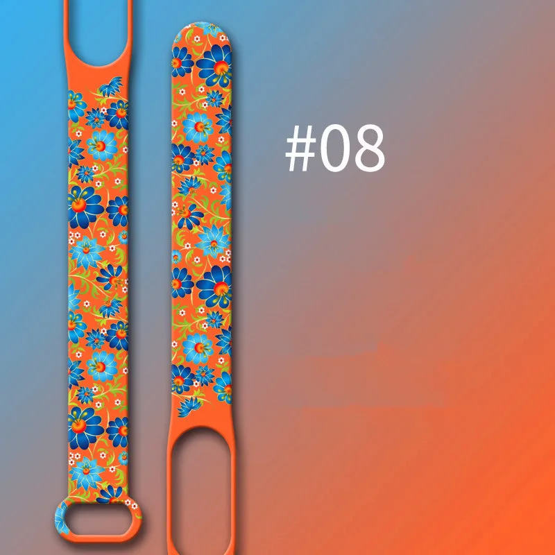 printing style Flowers Strap For Mi Band 3 4 5 6 Silicone Wrist Strap For XiaoMi MiBand 6 sports strap for mi band 5 4 bracelet