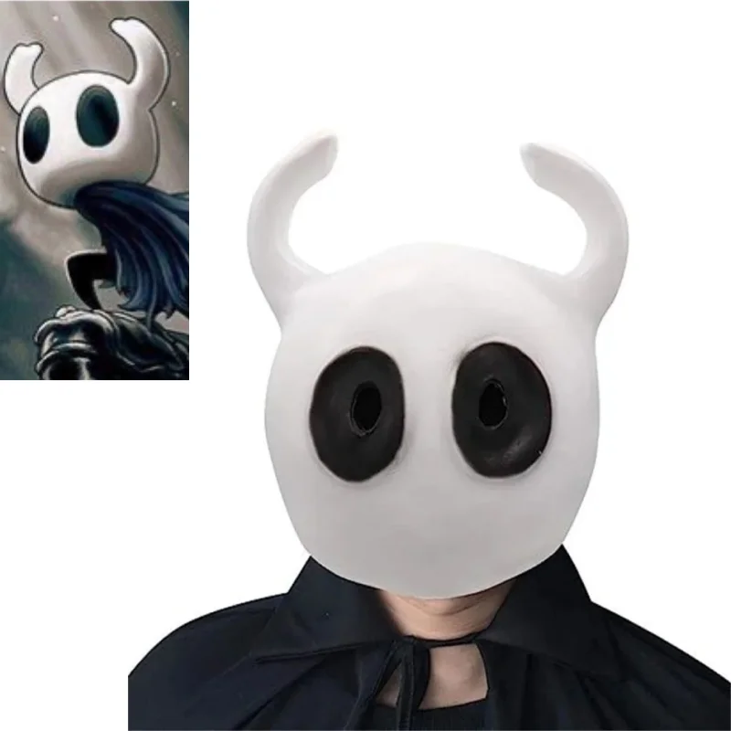 

Halloween Party Prop Hollow Knight Mask Game Cosplay Latex Helmet Halloween Novelty Lovely Costume Dress Up Adventure