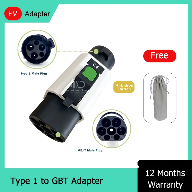 

Type1 J1772 To GBT GB/T EV Adapter Electric Vehicle Socket J1772 Plug Charging Converter for GBT Car Converter Charger