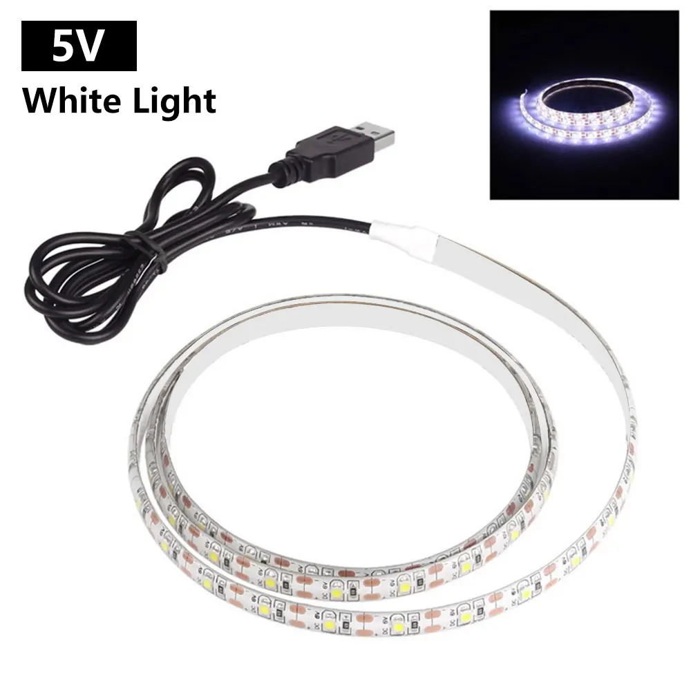 5v Usb LED Light With Adjustable Warm And Cool Light  Tv Backlight  Bedroom Cabinet  Diy Home Decoration Light LED Strip