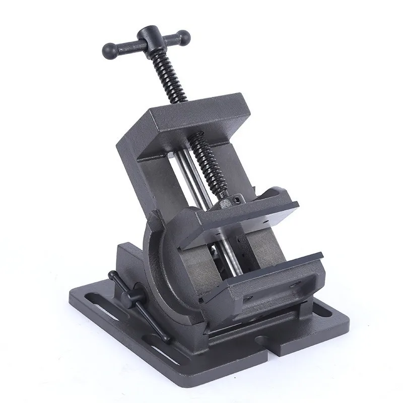0-90 Degree Tilting Drill Press Vise 3 Inch 4 Inch 100mm Angle Bench Clamp Rod Type Flat Jaw Machine Vice
