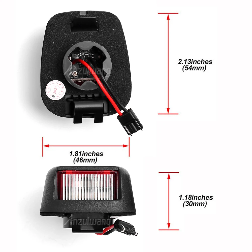 캔버스 화이트 LED 번호판 조명, 닛산 나바라 D40 프론티어, 아르마다 타이탄 Xterra 스즈키 적도용, 2 개