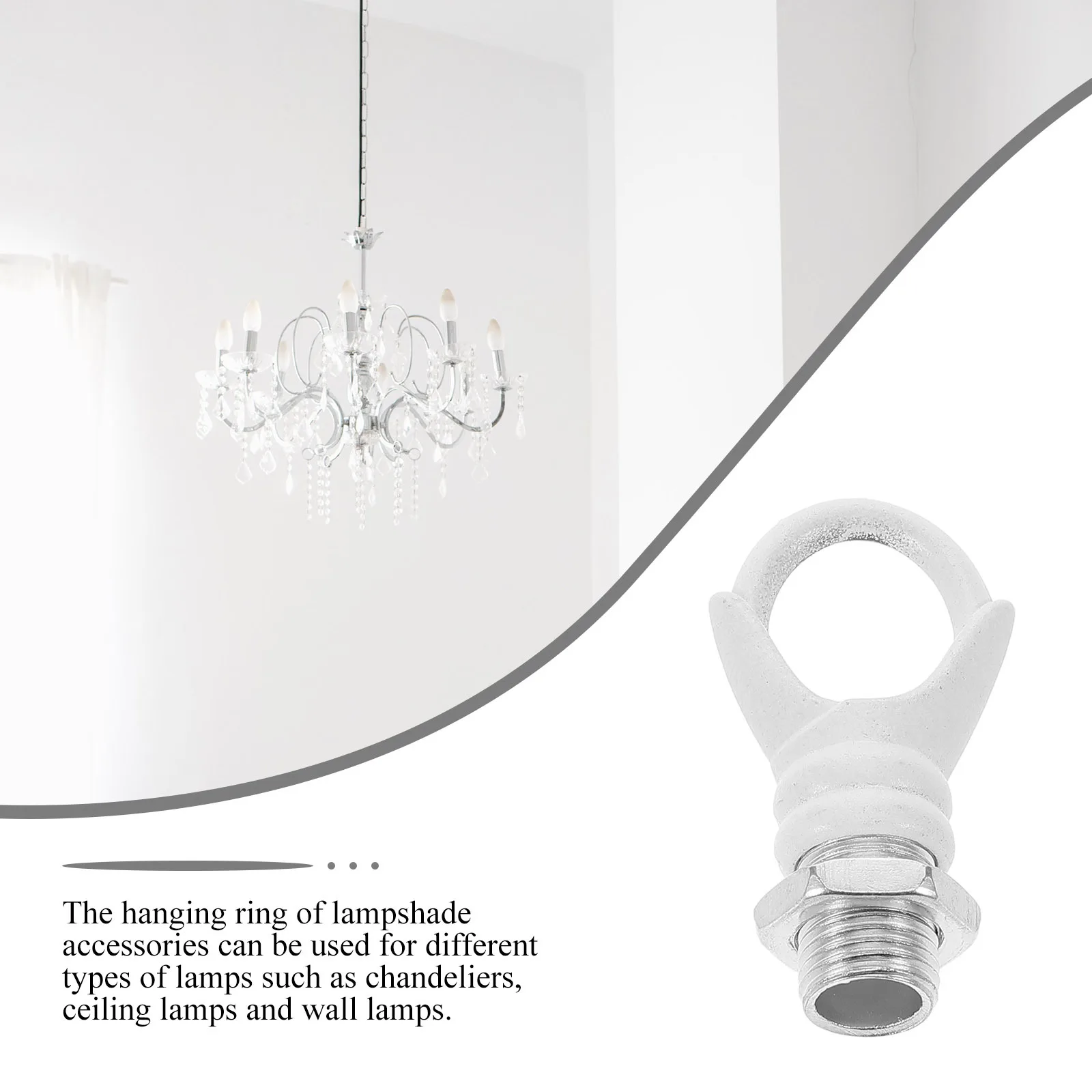 

E27 Lampshade Hardware DIY Hanging Ring Ceiling Light Thread Loop Fastener Lamp Accessories Hanging Lamp Support