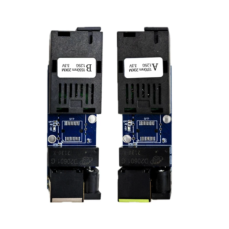 5/10 pair SC Gigabit Mini media converter 1port fiber 1 RJ45 media converter PCBA Board Single mode Simplex 100/1000M