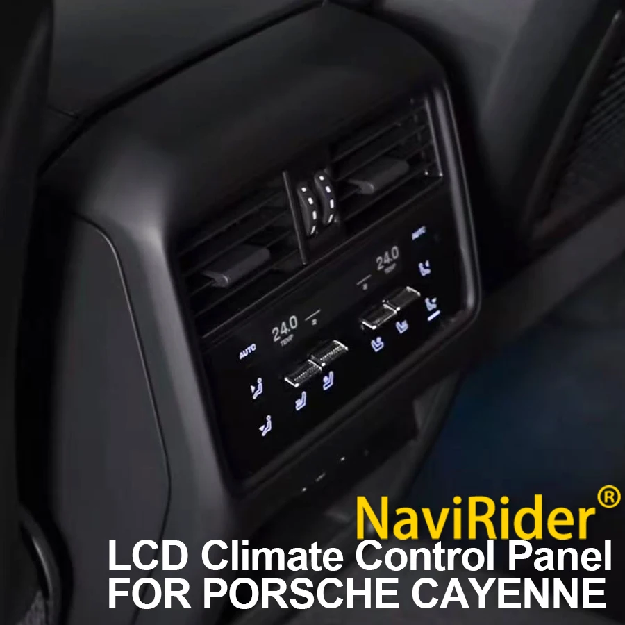 Rear Seats Air Conditioning Panel For Porsche Cayenne 2024 LCD Climate Control Panel No Programming, Lossless Upgrade 1:1