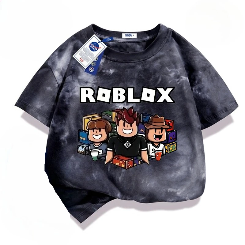 لعبة جديدة ROBLOX ملابس أطفال عصرية للأولاد والبنات - تي شيرت بأكمام قصيرة مصنوع من مادة البوليستر الشبكية #2